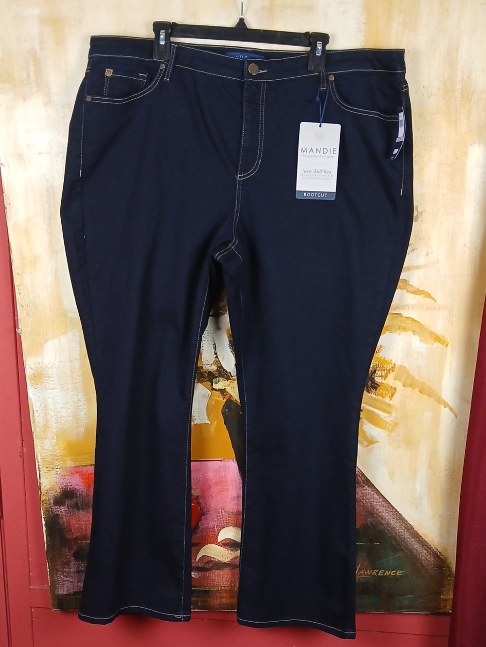 NWT Bandolino Mandie Luxe 360 Flex Bootcut Jeans Size 22W